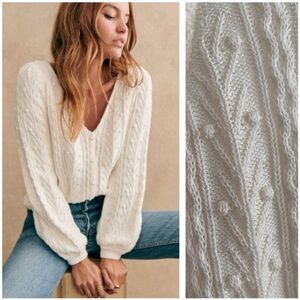 Sezane Cream White Beryl Cardigan Sweater
$100 $135 | Size: M | Sezane